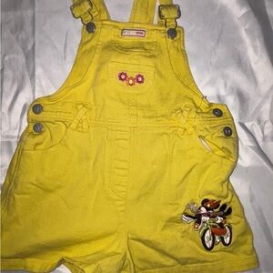 Yellow Kids Overalls with Embroidery